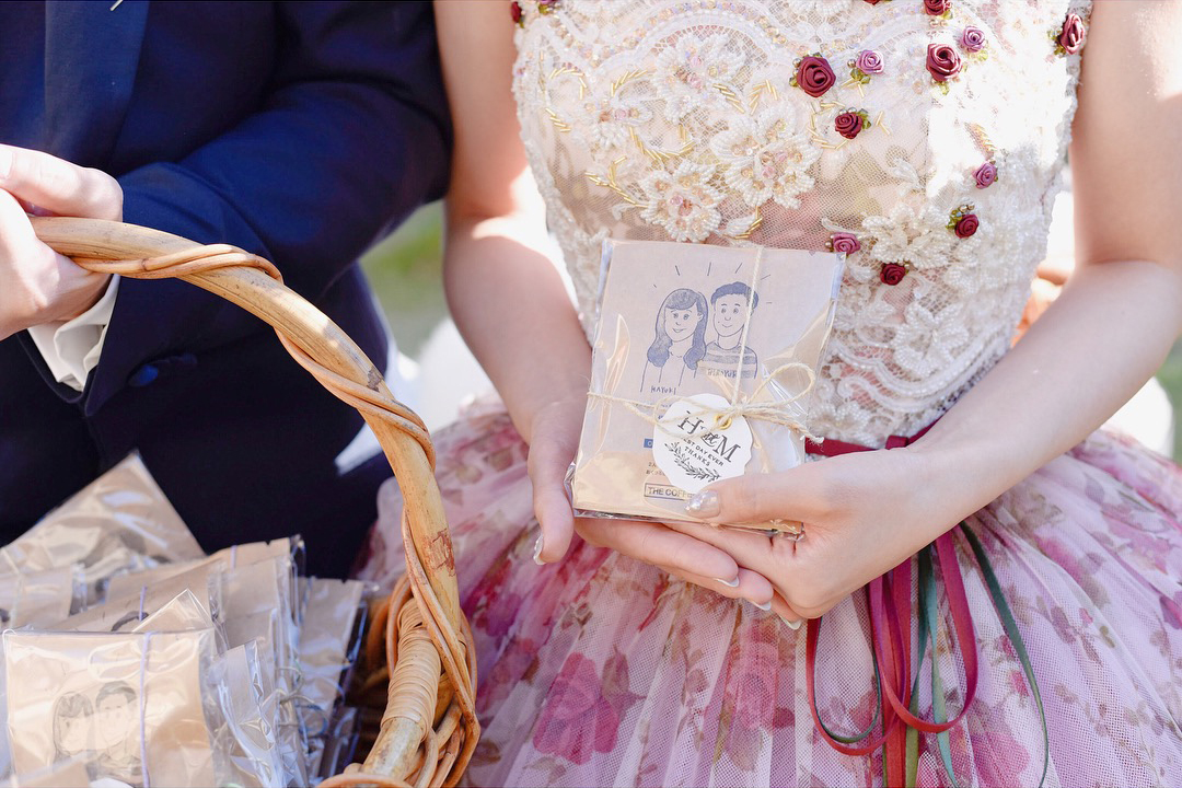 結婚式レビューvol.2｜似顔絵のオリジナルドリップバッグ・プチギフト