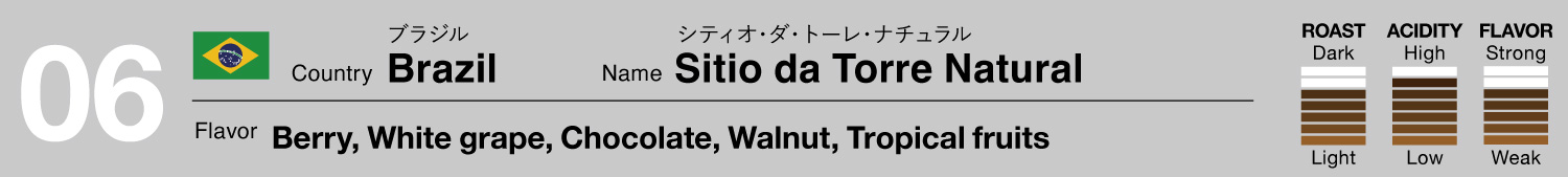 Brazil(ブラジル)/Sitio da Torre Natural（シティオ・ダ・トーレ・ナチュラル）